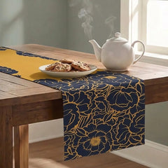 Golden Bloom Table Runner