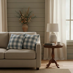 Gray Check Filled Cushion Pack of 2