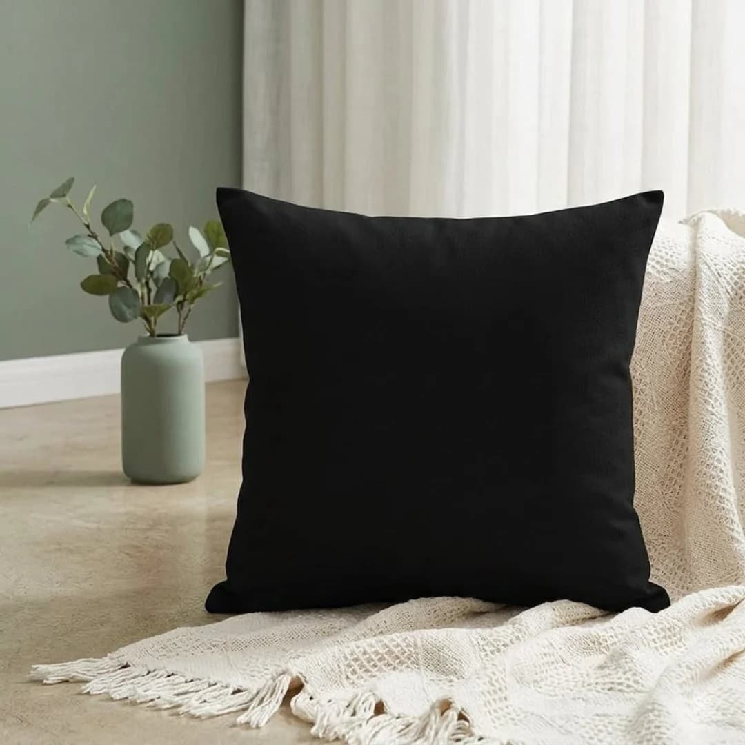 Black Velvet Cushion Cover