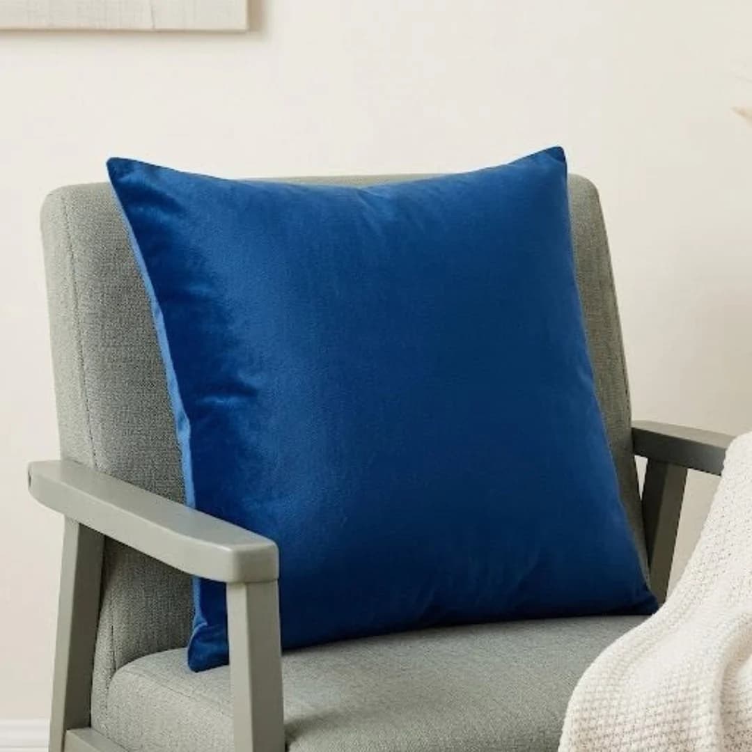 Blue Velvet Cushion Cover