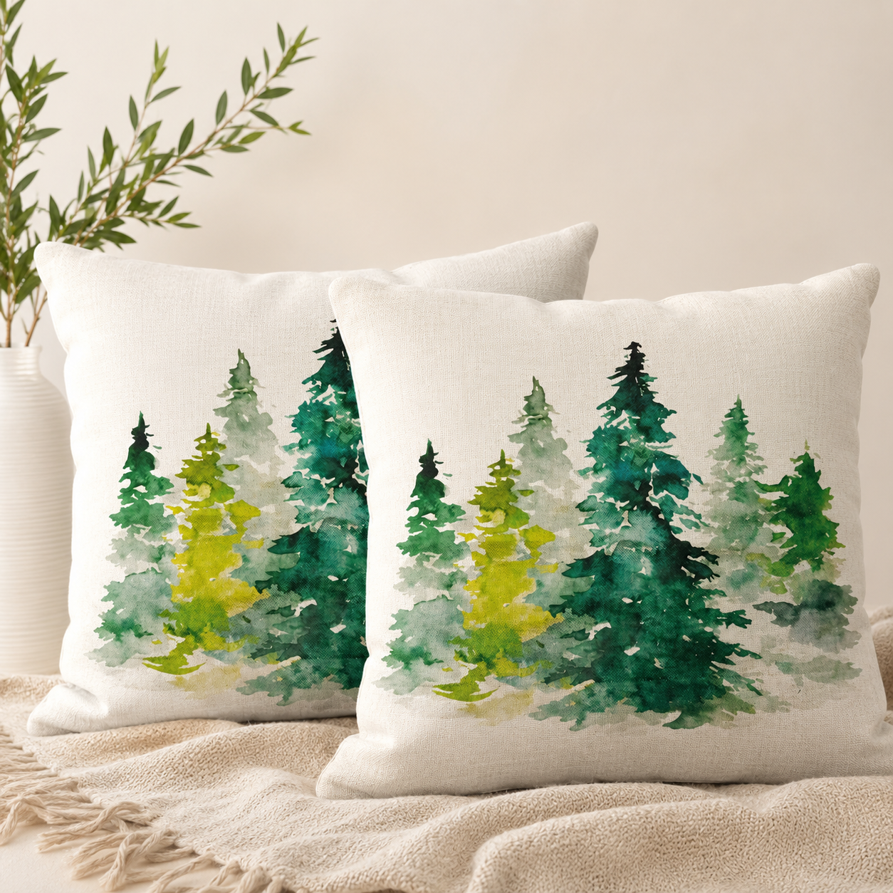 Nordic Pine  Cushion Cover Pack of 2