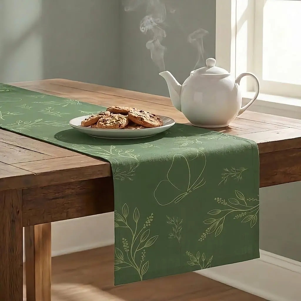 Evergreen Bloom Table Runner
